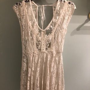 Off-white Lace dress with slip